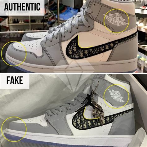 fake dior label|dior jordan 1 high spotting.